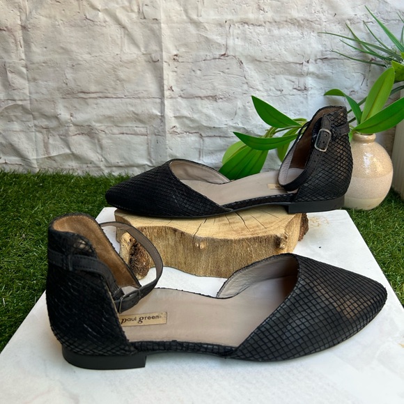 PAUL GREEN Leather snake design Flats size EUR 7 US 9.5 gently used - Picture 2 of 15